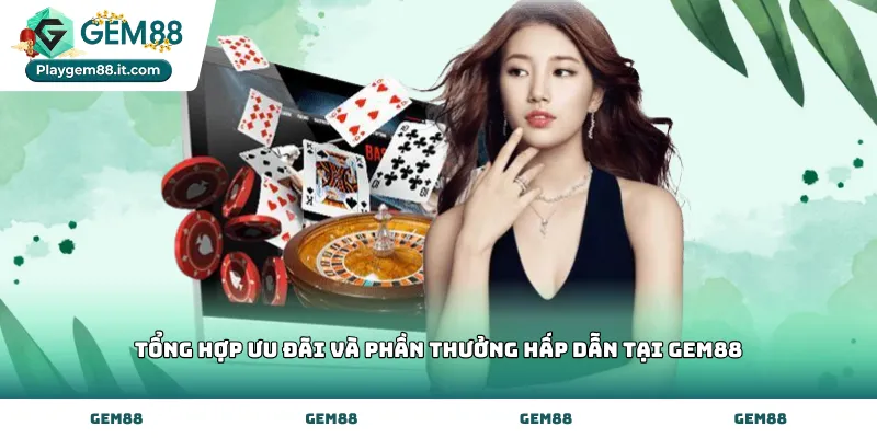 Tổng hợp ưu đãi và phần thưởng hấp dẫn tại GEM88